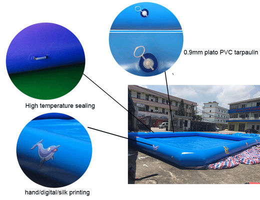 Durable PVC 0.9mm material cheap floating inflatable swimming pool