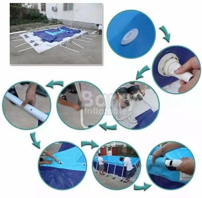 Family Size Portable PVC Metal Frame Swimming Pool Above Ground