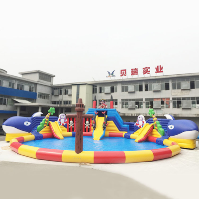 0.9/0.55mm PVC Inflatable Amusement Water Park Pool Slide Flexible Customization