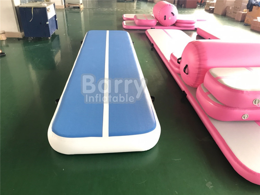 10m 6m 12m 3m Airtight Inflatable Air Track For Gym Pink And Blue Color