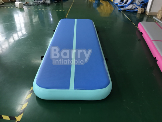 10m 6m 12m 3m Airtight Inflatable Air Track For Gym Pink And Blue Color