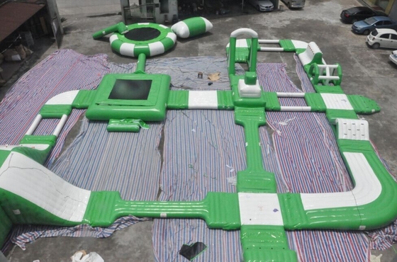 Green Playground Inflatable Floating Water Park for fun EN14960