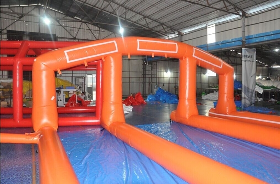 Long Inflatable Water Slide  Digital printing 100x7.5m Size