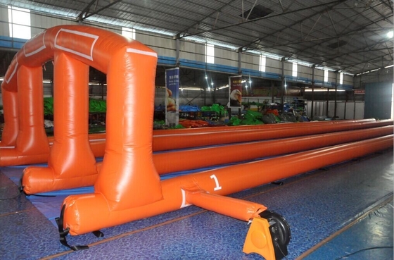 Long Inflatable Water Slide  Digital printing 100x7.5m Size