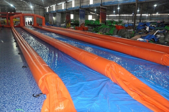 Long Inflatable Water Slide  Digital printing 100x7.5m Size
