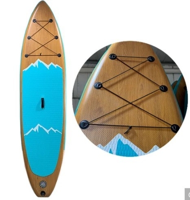 Popular Wood Style Soft Top Surfboard Inflatable Sup Paddle Board 315*83*15cm