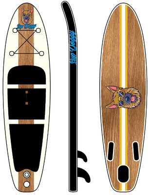 Popular Wood Style Soft Top Surfboard Inflatable Sup Paddle Board 315*83*15cm