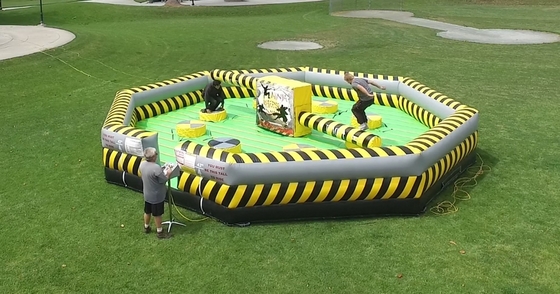 Custom Tarpaulin Inflatable Wipeout Obstacle Course Meltdown Game Machine