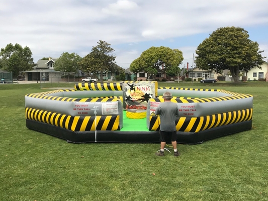 Custom Tarpaulin Inflatable Wipeout Obstacle Course Meltdown Game Machine