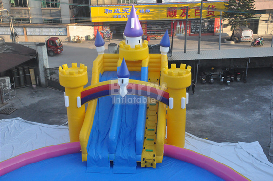 Customized 0.9mm PVC Inflatable Water Park Ground Water Castle