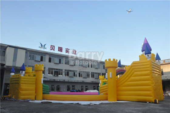 Customized 0.9mm PVC Inflatable Water Park Ground Water Castle