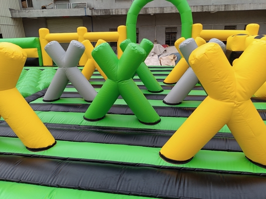 0.55mm PVC Inflatable Obstacle Course Commercial Tunnel Indoor For Adults