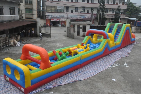 25x3m Inflatable 5k Run Insane Obstacle Course Game Race Bouncy Castle