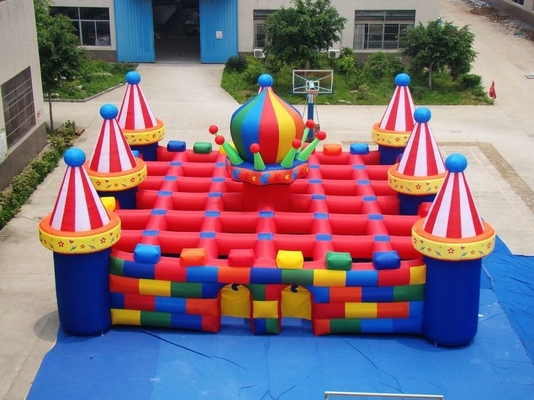 Fire Retardant Inflatable Obstacle Course Blow Up Corn Maze Game
