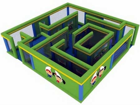Waterproof Inflatable Bounce House Maze Outdoor Playground Equipment