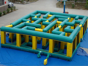 Waterproof Inflatable Bounce House Maze Outdoor Playground Equipment