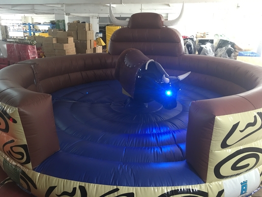 Inflatable Mattress Rodeo Mechanical Crazy Bull For Amusement Park