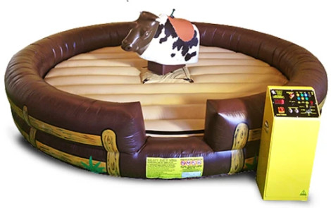 Inflatable Mattress Rodeo Mechanical Crazy Bull For Amusement Park