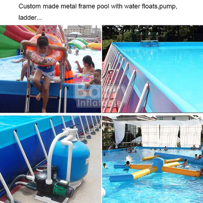 Stainless Steel Frame Portable Water Pool Swimming 0.9mm PVC Game Equipment