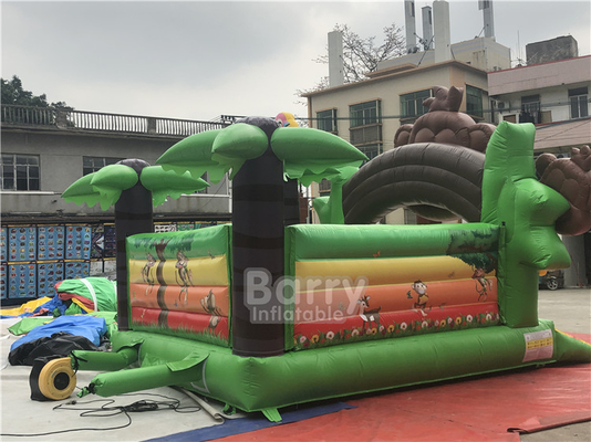 Green Color 5mx5m Inflatable Bouncer Double Tripple Stitch