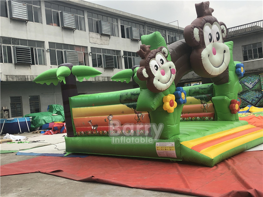 Green Color 5mx5m Inflatable Bouncer Double Tripple Stitch