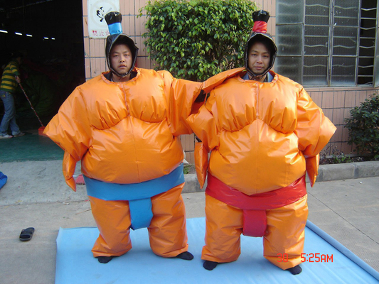 Tarpaulin Inflatable Sumo Wrestling Suits Interactive Sport Games