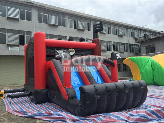 Commercial Grade Inflatable Castle With Slide Pirate Ship Combo Blow Up Bounce