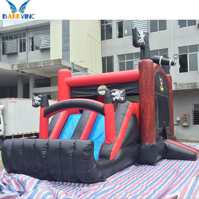 Commercial Grade Inflatable Castle With Slide Pirate Ship Combo Blow Up Bounce