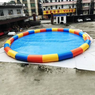 Round 10m Diameter Plato Portable Water Pool Logo Printing