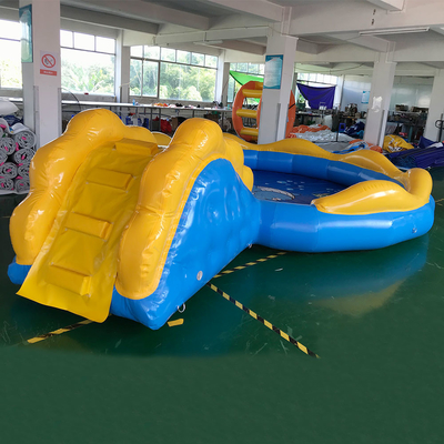 Kids Inflatable Deep Square Swimming Pool Blue And Yellow Color