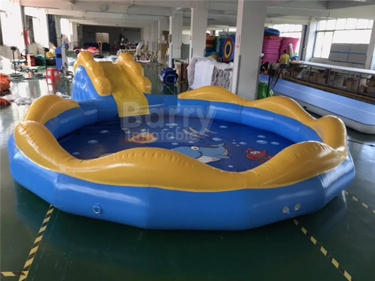 Kids Inflatable Deep Square Swimming Pool Blue And Yellow Color