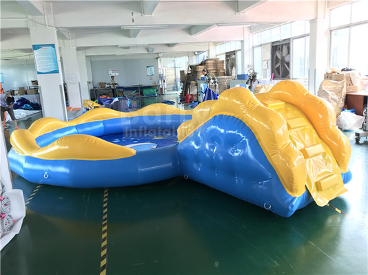 Kids Inflatable Deep Square Swimming Pool Blue And Yellow Color