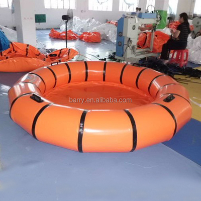 EN71 0.6mm PVC Portable Water Pool Orange Kids Inflatable Swimming Pool