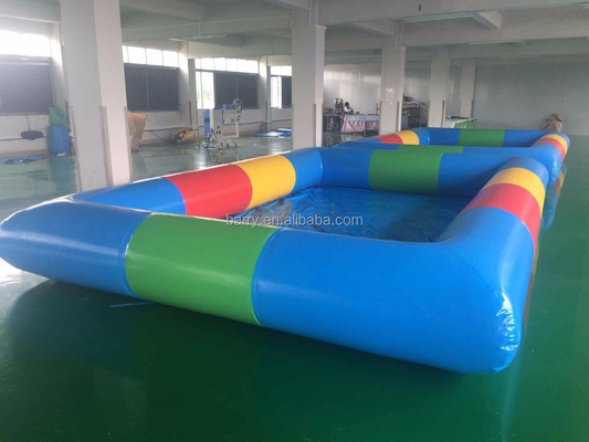 Colourful Adult 0.9mm PVC Inflatable Swimming Pool For Outdoor