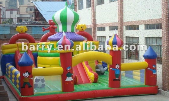 Anti UV Inflatable Amusement Park Cartoon Playground Combo Game