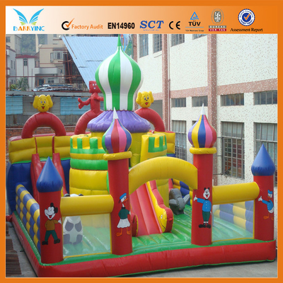 Anti UV Inflatable Amusement Park Cartoon Playground Combo Game