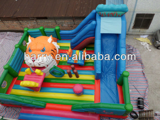 0.55mm PVC Tarpaulin Inflatable Amusement Park For Family Garden