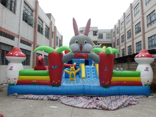 Cartoon 0.55mm PVC Tarpaulin Inflatable Fun City
