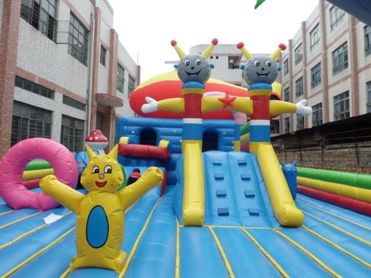 Cartoon 0.55mm PVC Tarpaulin Inflatable Fun City