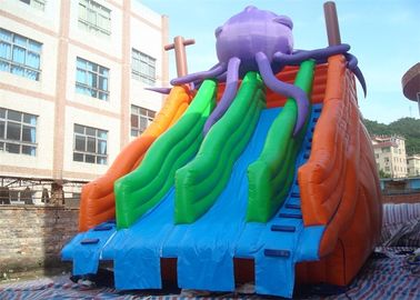 Amusing Commercial Inflatable Slide , Inflatable Pool Slide For Water Park