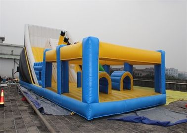 Exciting Pirate Ship Giant Inflatable Water Slide With Waterproof Plato PVC Tarpaulin