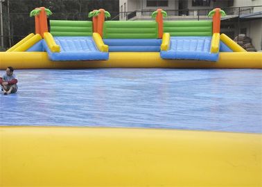 Waterproof Commercial Water Inflatable Theme Park With Plato PVC Tarpaulin