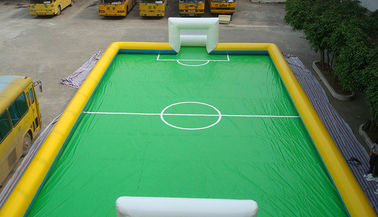 11 Person PVC Inflatable Football Field , Football Game Inflatable Field for Outdoor Sport
