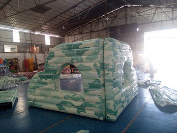 Camouflage Inflatable Sports Games , Inflatable Paintball Bunker Broken Wall