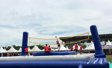 durable Inflatable Bossaball Court For Inflatable Sports Games 12 Person