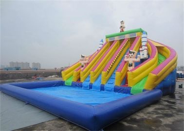 Children Amazing Durable Largest Inflatable Water Slide With Pool