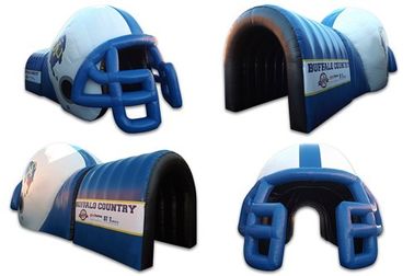 Colorful PVC Inflatable Helmet Tunnel / Inflatable Football Helmet Tunnel