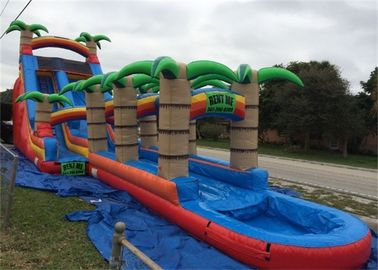 0.55mm PVC Tarpaulin Outdoor Huge Inflatable Water Slides For Rent