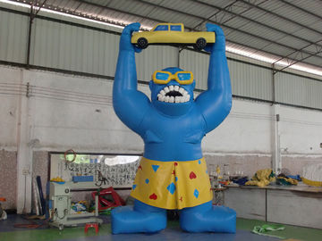 Giant Inflatable Cartoon , PVC Tarpaulin Inflatable Gorila for Advertising