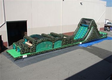 60 Feet Inflatable Obstacle Course , Inflatable Military Obstacle Course